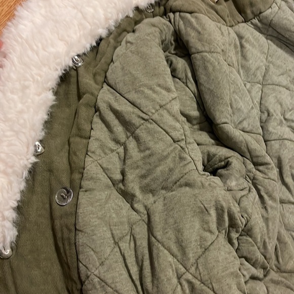 NWT  Free People Georgia Teddy Jacket size Large Green - Picture 10 of 16